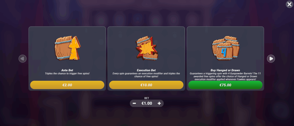 Non-UK Players Can Purchase 2 Ante Bet Functions or a Single Free Spins Mode