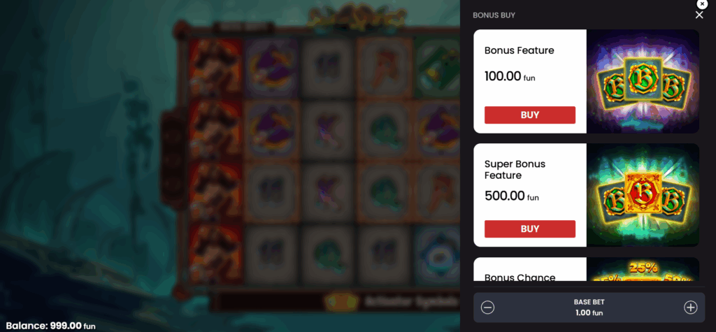 Sea of Spirits Bonus Buy Options