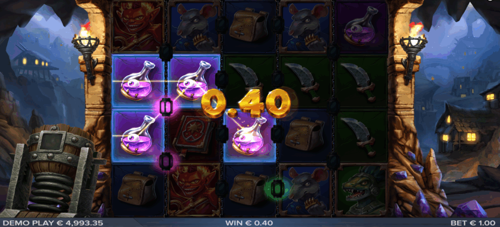 Symbols Connect as Wins When 3 or More Land Adjacent on the Reels