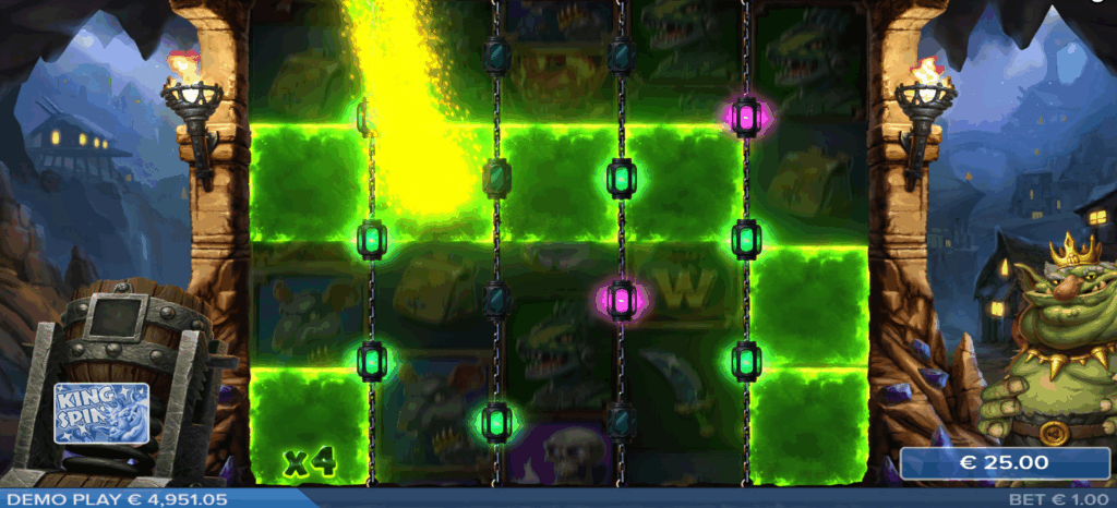 The Skibbling King can Trigger the Skibbling Rain or Bonus Rain Features