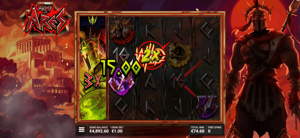 Army of Ares Fear and Flame Free Spins