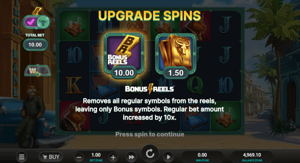 Eligible Players Can Choose Between 2 Upgrade Spins Features