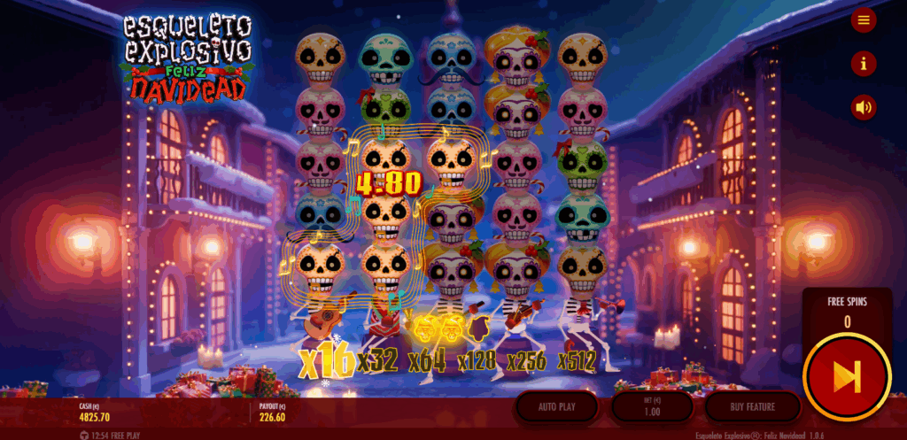 Esqueleto Explosivo Feliz Navidead Free Spins