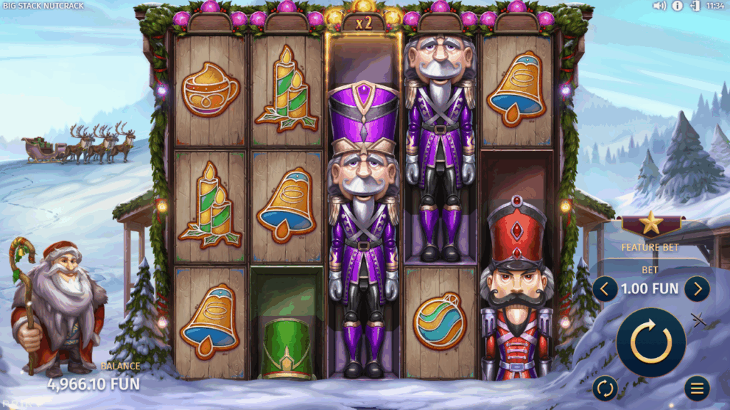 Fully-Stacked Nutcrackers Award a Random Reel Multiplier up to x100