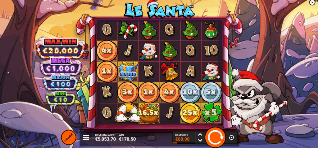 Le Santa Golden Squares Feature
