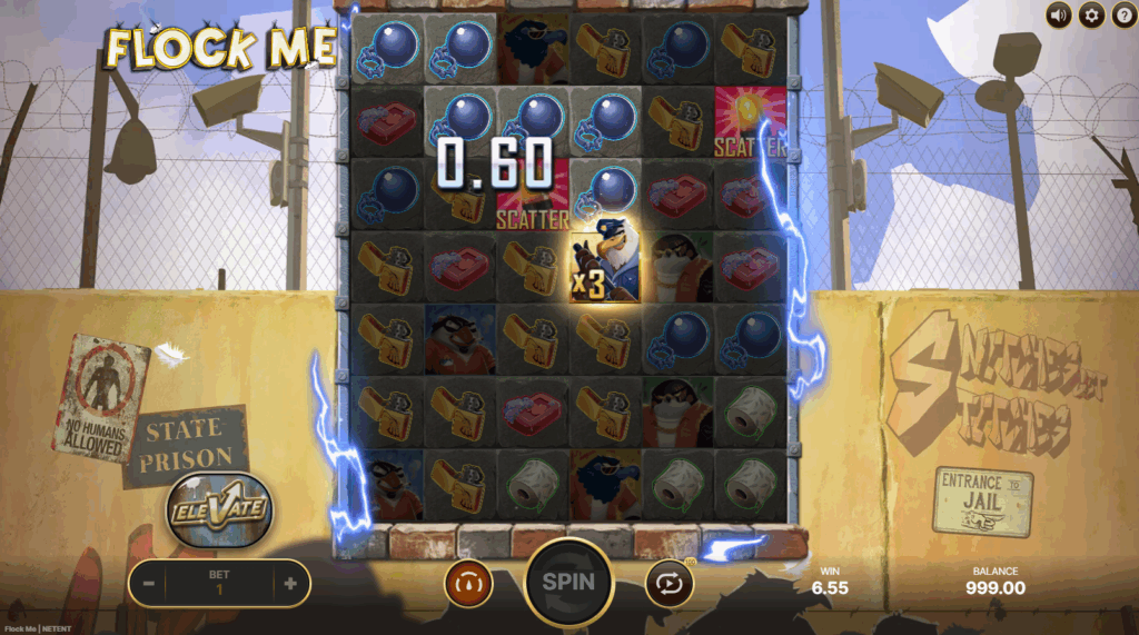 Paytable Symbols Establish Wins When 5 or More Instances Land Horizontally or Vertically on the Grid