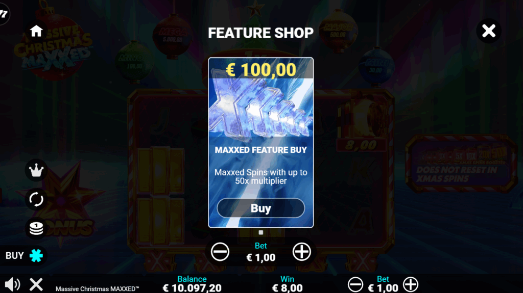 Players in Eligible Markets Can Purchase the Maxxed Spins Feature