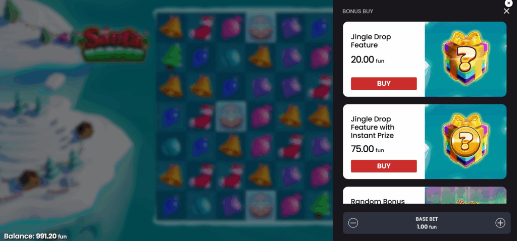 Santa Hopper Push Bet & Bonus Buy Options