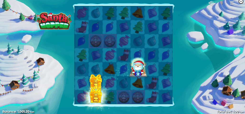 Santa Wilds Chase Chimney Symbols & Leave Behind Golden Presents with Multipliers