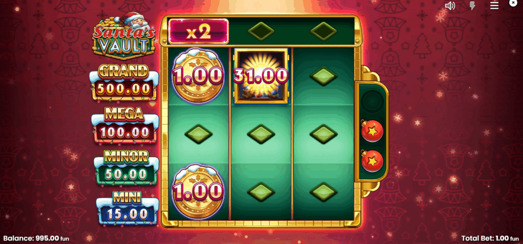 Santa's Vault Bonus Game