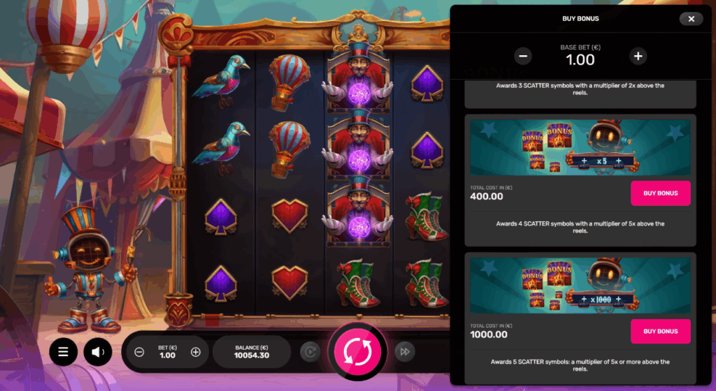 Dynamo's Show Hotspin & Bonus Buy Options