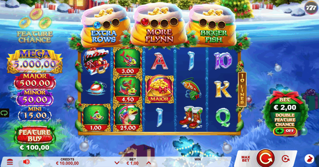 Fishin Triple Christmas Pots of Gold Base Game