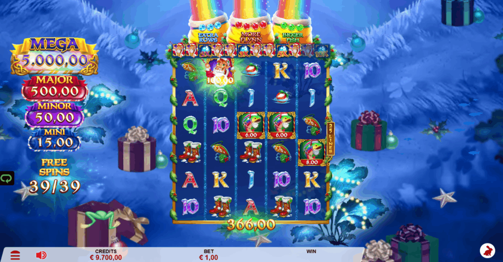 Fishin Triple Christmas Pots of Gold Super Free Spins