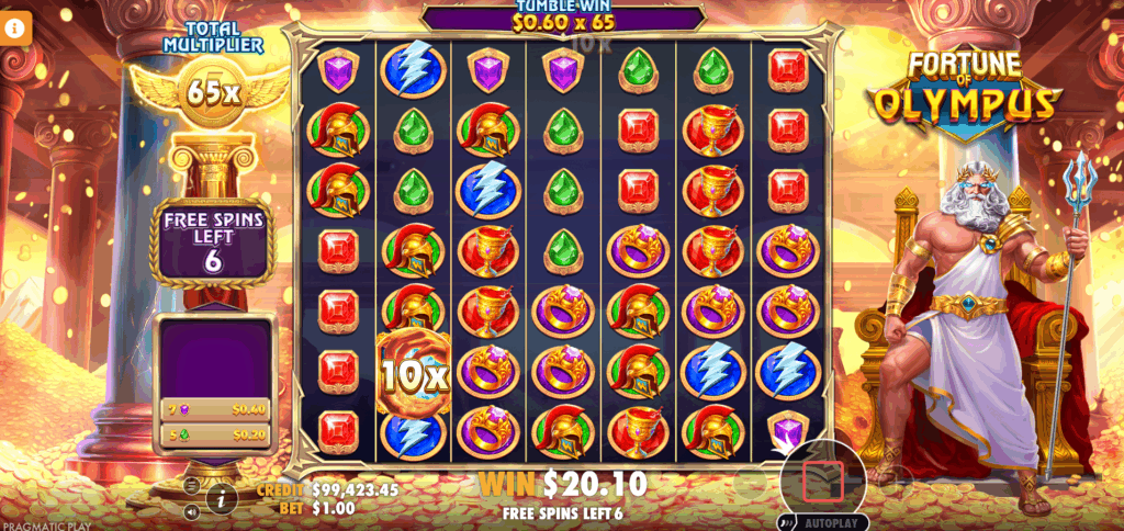 Fortune of Olympus Super Free Spins