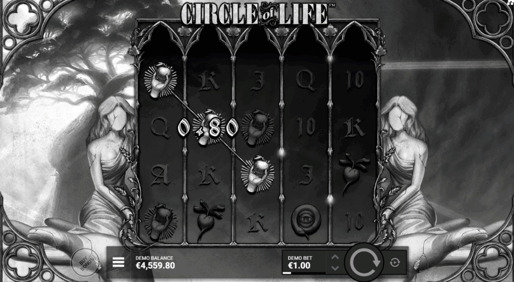 Paytable Symbols Trigger Wins when 3, 4, or 5 Identical Symbols Hit on Reels 1-5