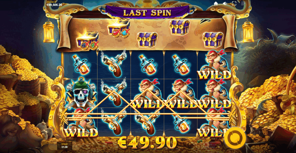 Pirates' Plenty Treasures of the Seas Treasure Spins Feature