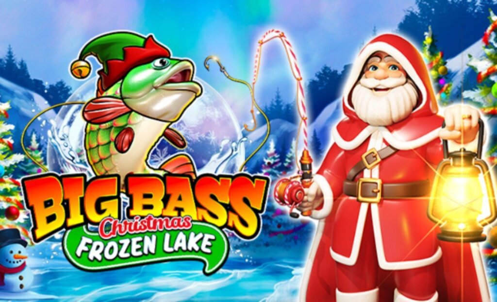 big bass frozen lake image