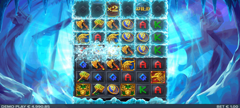 Winning Symbols Destroy Ice Blocks Directly Above Their Reel Position, Unlocking More Ways to Win