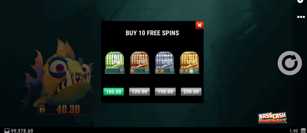 Bass Cash Monstrosity Bonus Buy Options