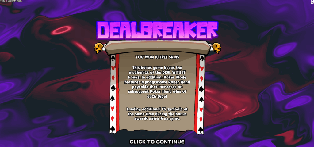 Deal With Death Dealbreaker Bonus Loading Screen