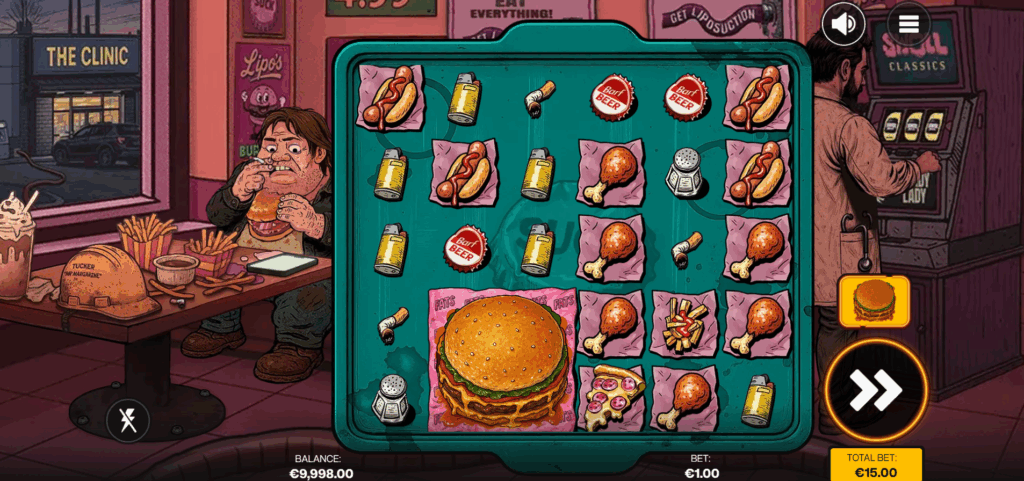 Giant Burger Symbols Reveal Mystery Prizes in the Form of Paytable Symbols