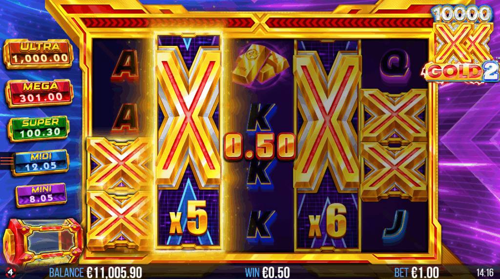 Having 4 'X' Symbols on the Same Reel Triggers the Stack Xpand Feature