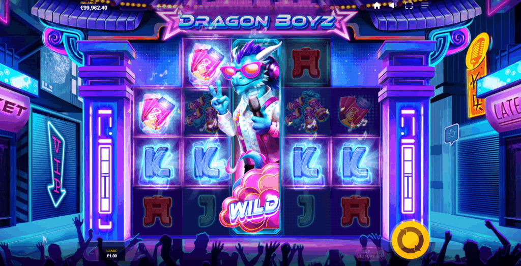 Landing Dragon Wilds in the Top Row Triggers Their Individual Features