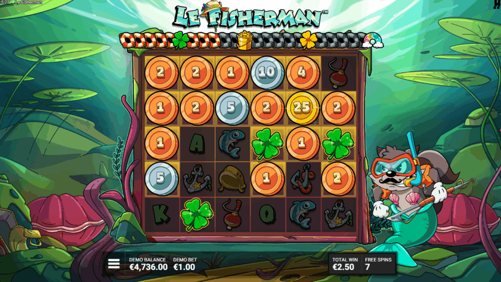 Le Fisherman Slippery When Wet Free Spins
