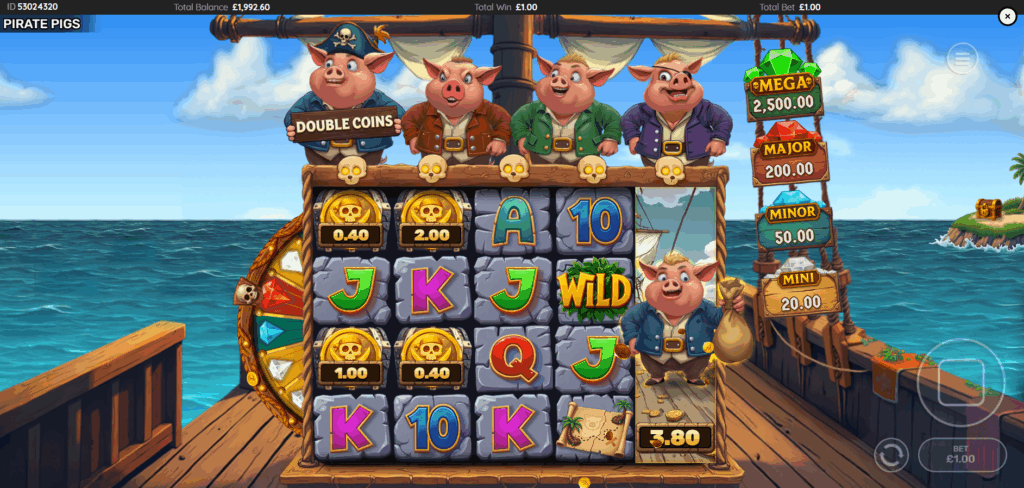 Pig Collector Symbols on Reel 5 Collect all Golden Coins Across the Reels