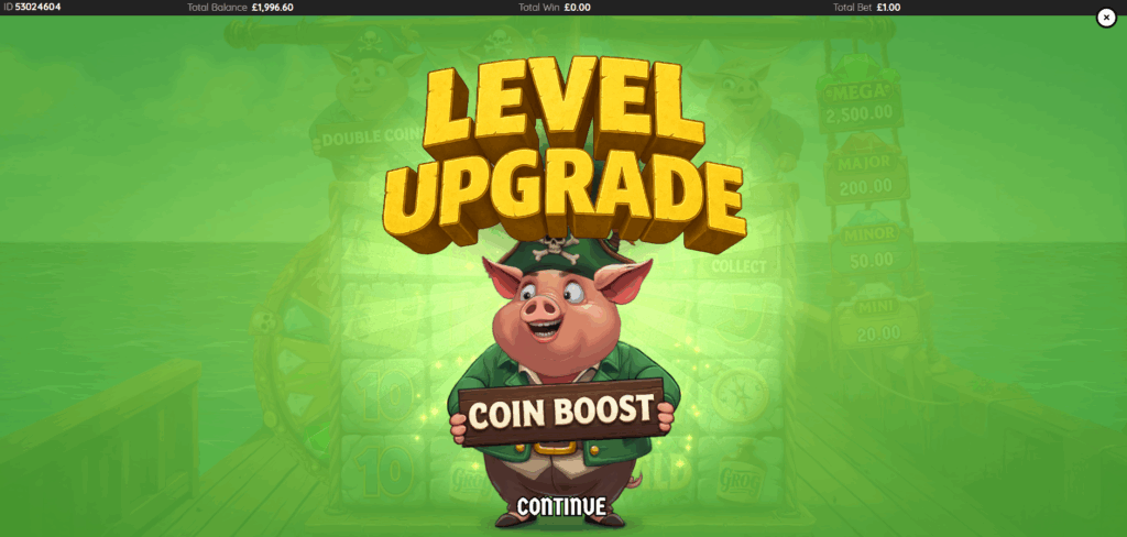 Pirate Pigs Game Level Upgrades