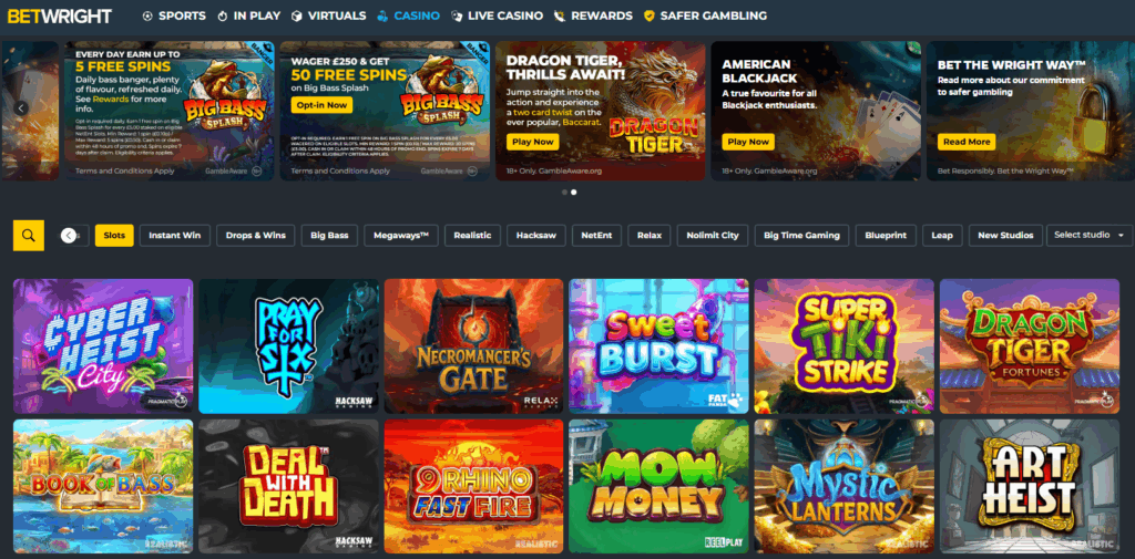 betwright casino slots