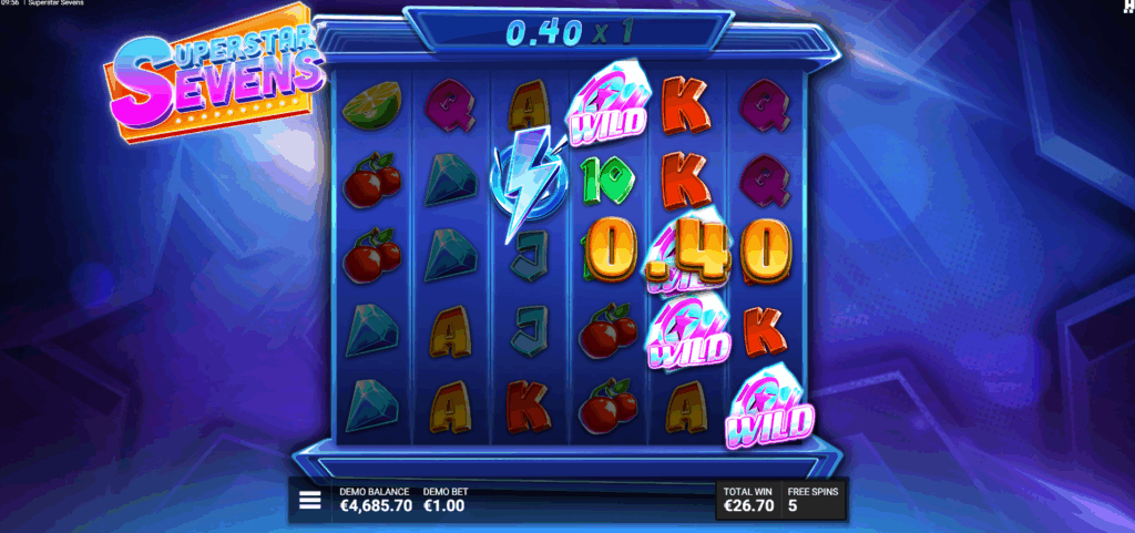 Superstar Sevens Lucky Strike Free Spins