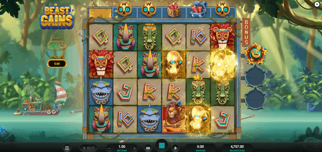 The Feature Trail Adds up to 12 Modifiers to the Reels When a Winning Combination is Present