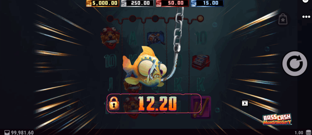 The Monster Fish Can be Triggered During a Random Base Game Spin, Awarding its Total Value Collected