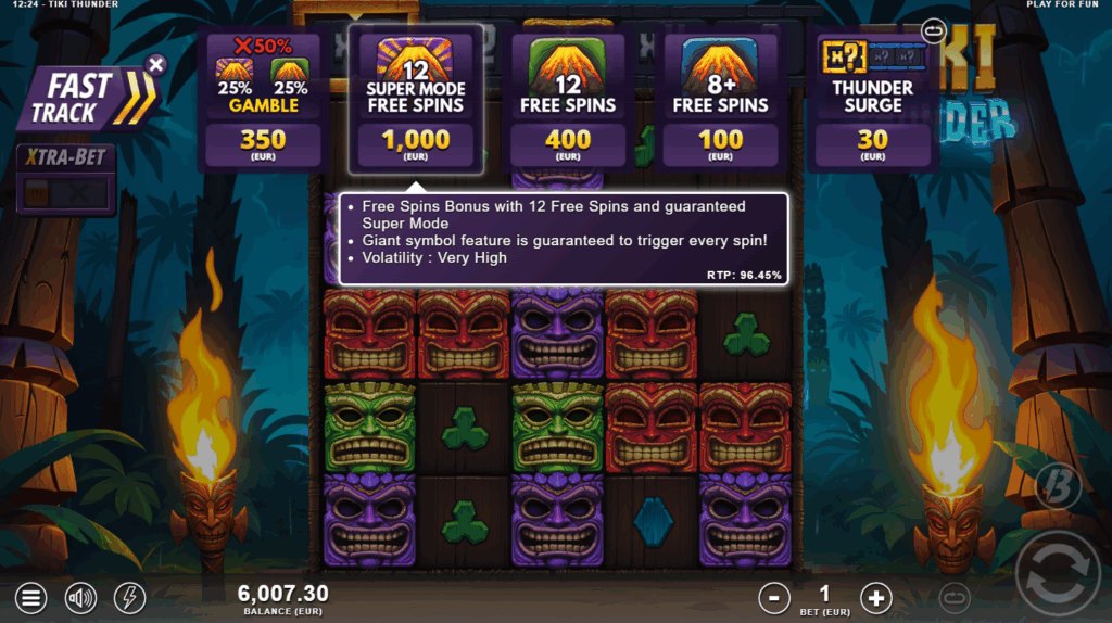 Tiki Thunder Xtra Bet & Bonus Buy Options