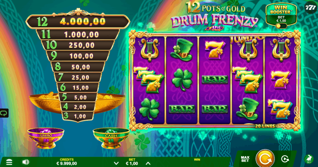 12 Pots of Gold Drum Frenzy Base Game