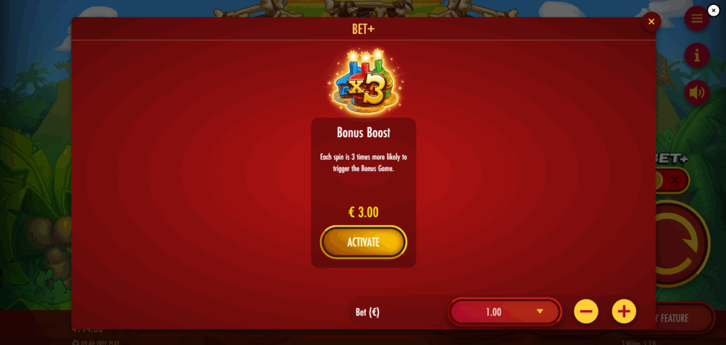 3 Wildos Bet+ & Bonus Buy Options