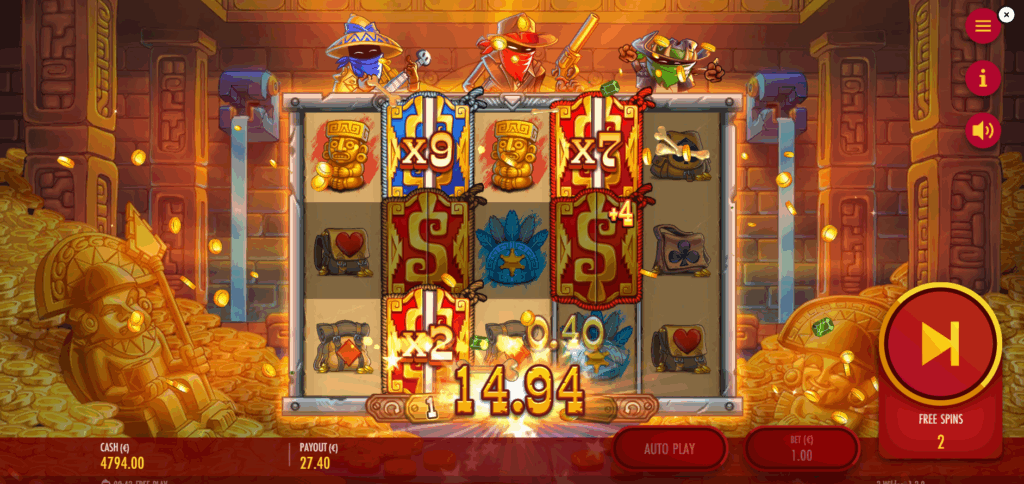 3 Wildos Free Spins Mode