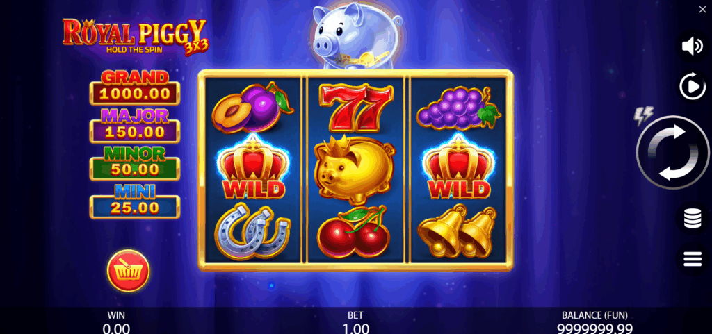 3x3 Royal Piggy Hold the Spin Base Game
