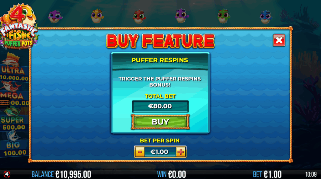 4 Fantastic Fish Puffer Pots Bonus Buy Options