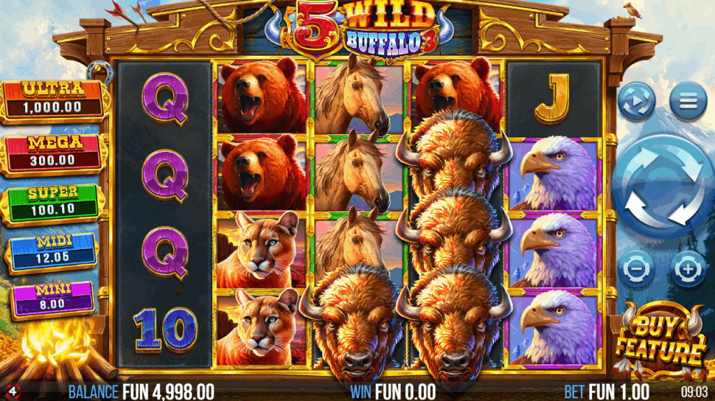 5 Wild Buffalo 3 Base Game