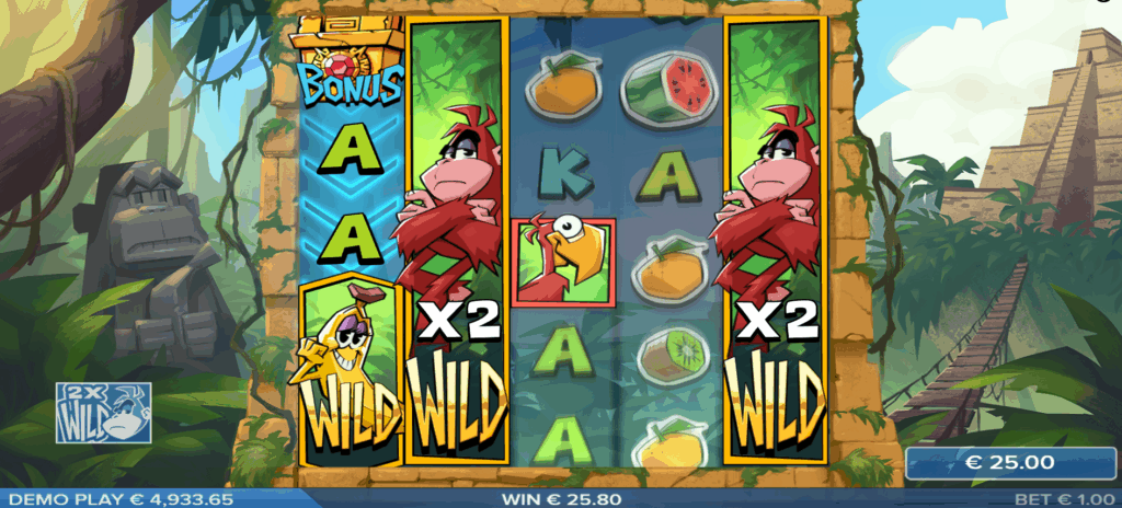 Bonzo's Bananza Nudging & Stacked Wilds Feature