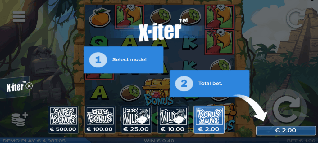 Bonzo's Bananza X-iter Feature Buy Options