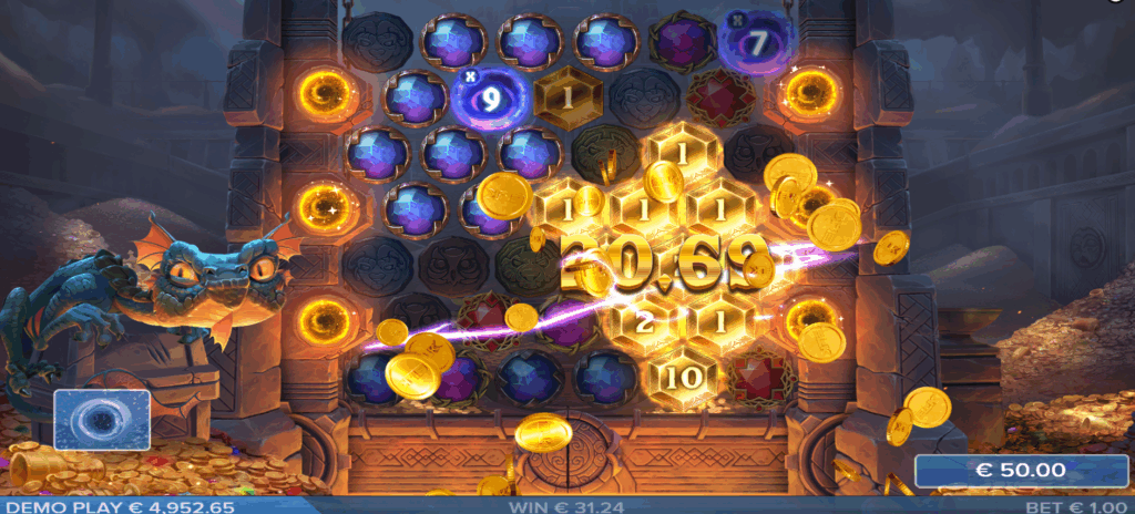 Clusters of 5 or More Coin Symbols Add Their Values Together Before Awarding the Total Payout