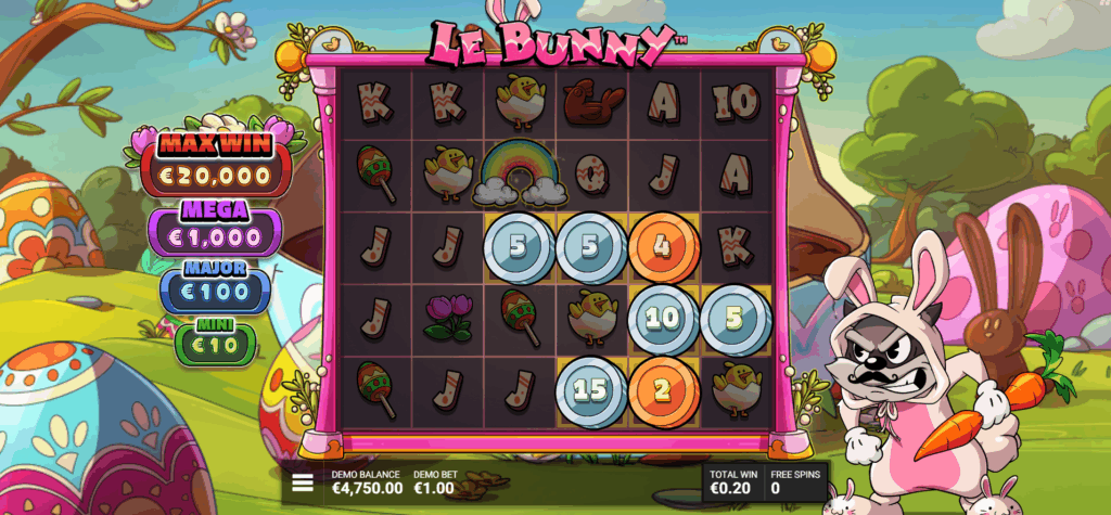 Le Bunny Swiping the Sweets Free Spins Mode