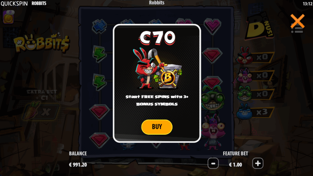 Robbits Bonus Buy Options