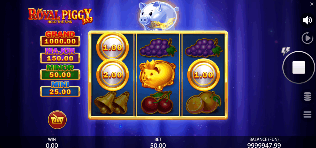 The Bonus Game Triggers When 2 Coins & a Royal Piggy Land in the Same Spin