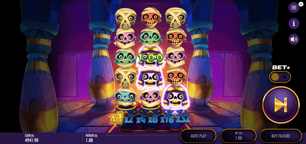 Winning Combinations Occur When 3+ Identical Symbols Land From the Top to the Bottom & Vice Versa