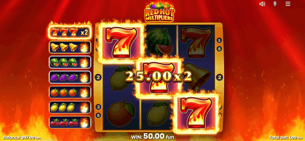 Winning Combinations With Active Multipliers Will Have Their Payout Multiplied