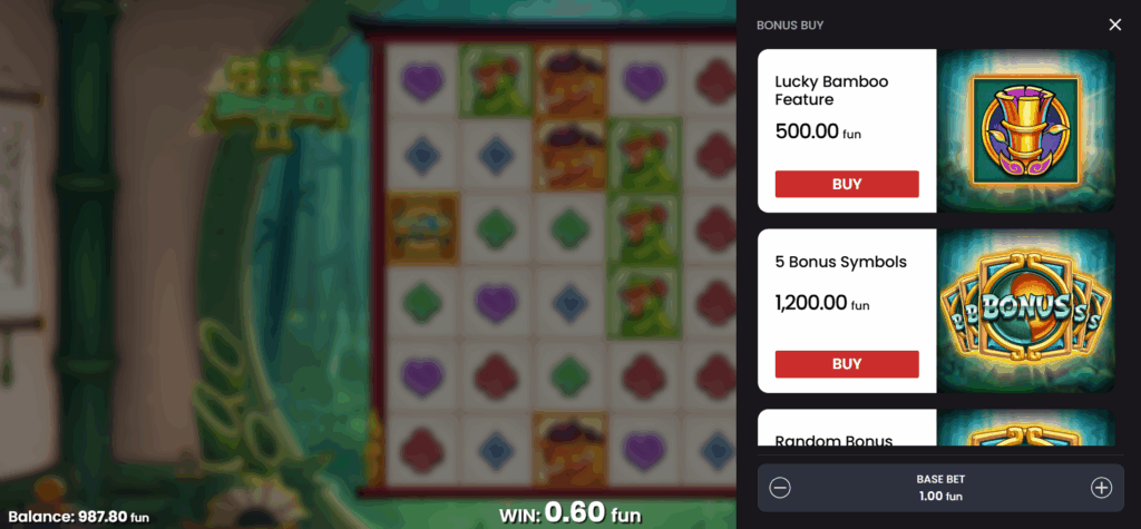 Big Bamboo 2 Push Bet & Bonus Buy Options